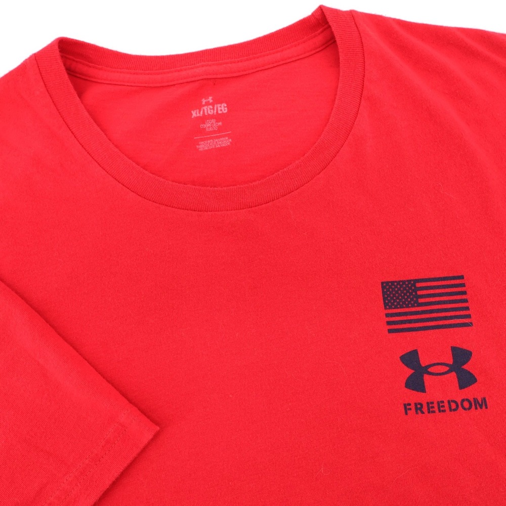 Under‎ Armour T-Shirt Red Freedom Flag Graphic Mens XL